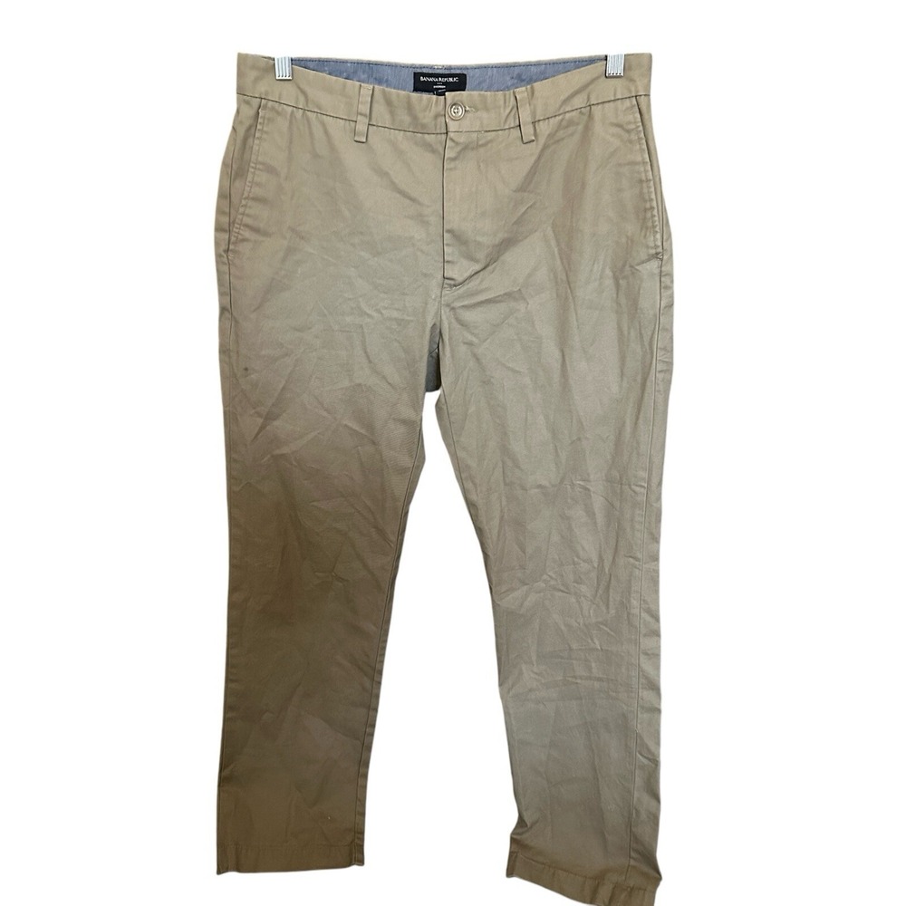 Banana Republic Pants Men 33x30 Tan Emerson Chino Casual Classic Preppy